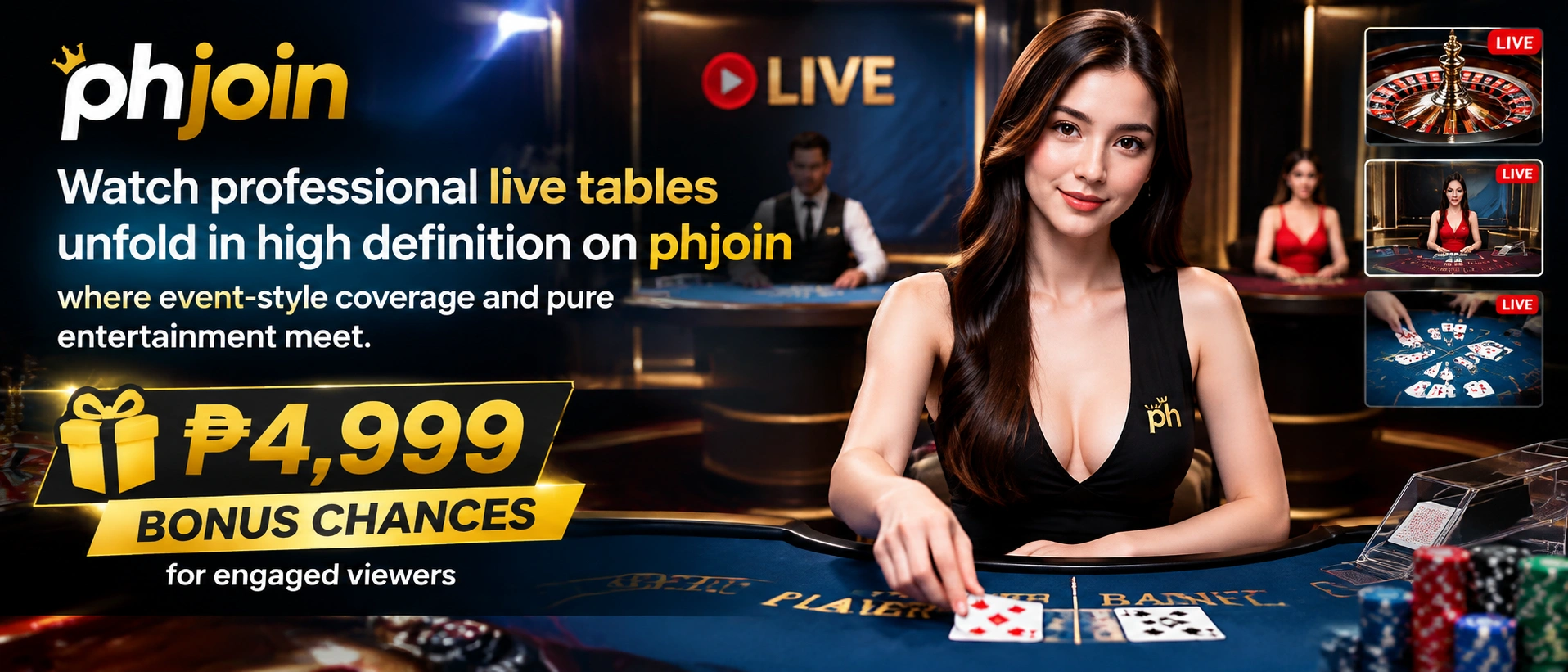 Live Casino table layout
