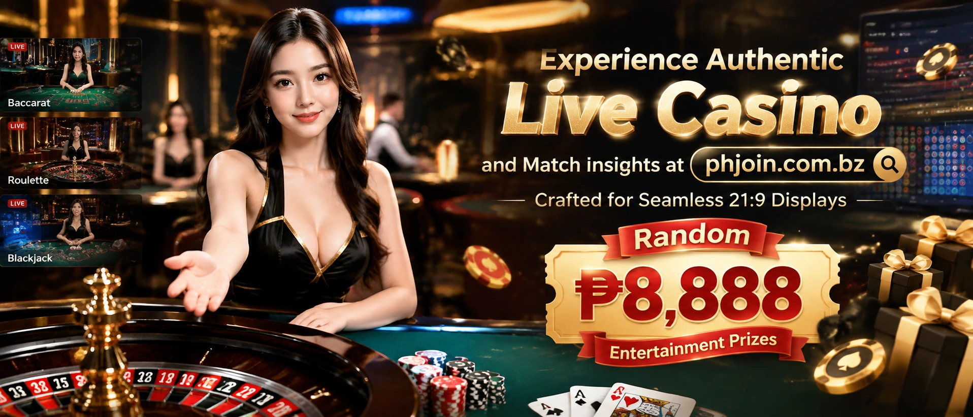 Live Casino dealer and table view